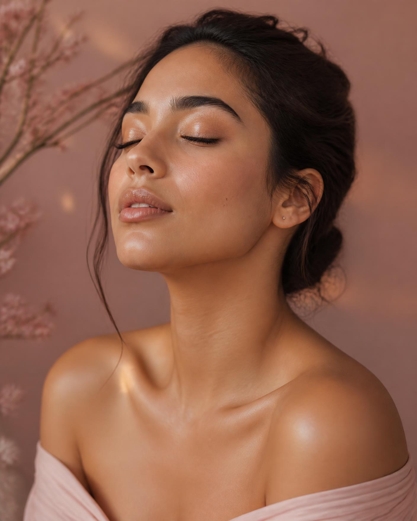 Client with luminous skin resting at Belleza Latina Med Spa